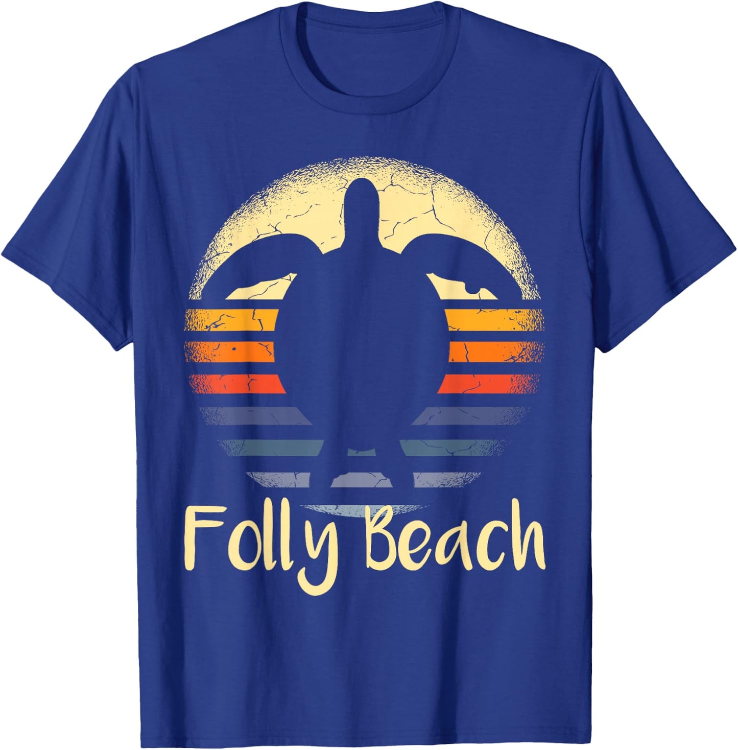 Folly Beach South Carolina SC Loggerhead Sea Turtle Lover T-Shirt - T-Shirt | Royal