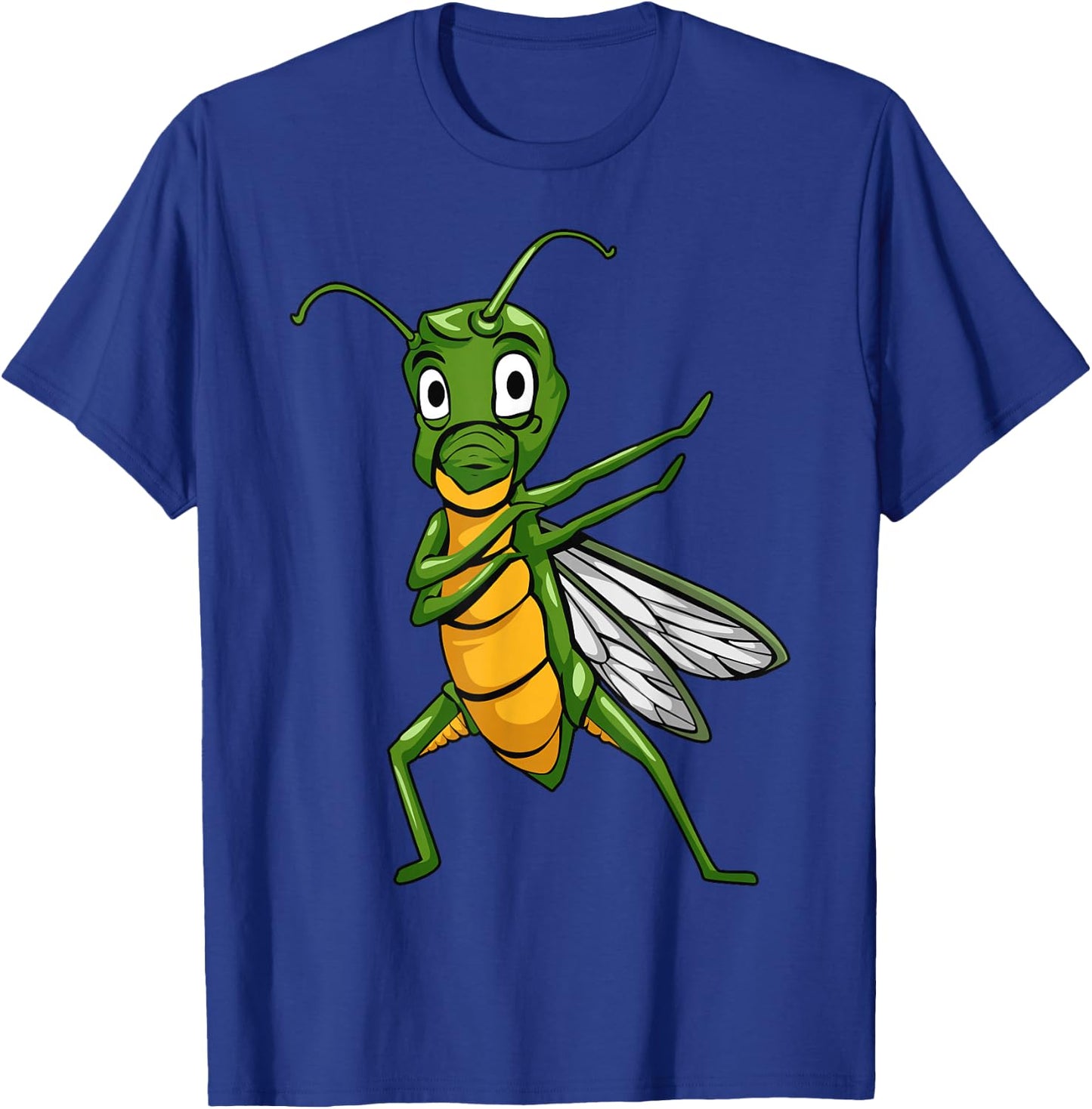 Funny Grashopper Dabbing Hopper Insect Lover Men Women Kids T-Shirt - T-Shirt | Royal