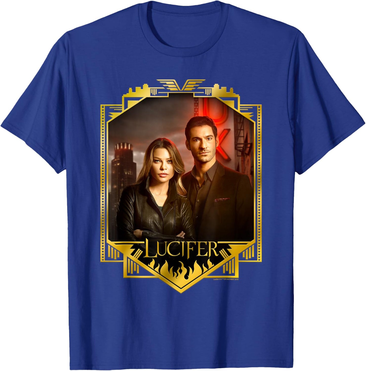 Lucifer Morningstar And Detective Decker T-Shirt - T-Shirt | Royal