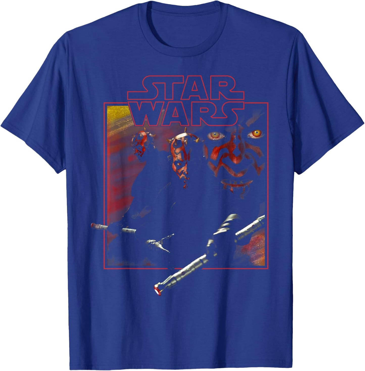 Star Wars Darth Maul Classic Movie Square Portrait T-Shirt - T-Shirt | Royal