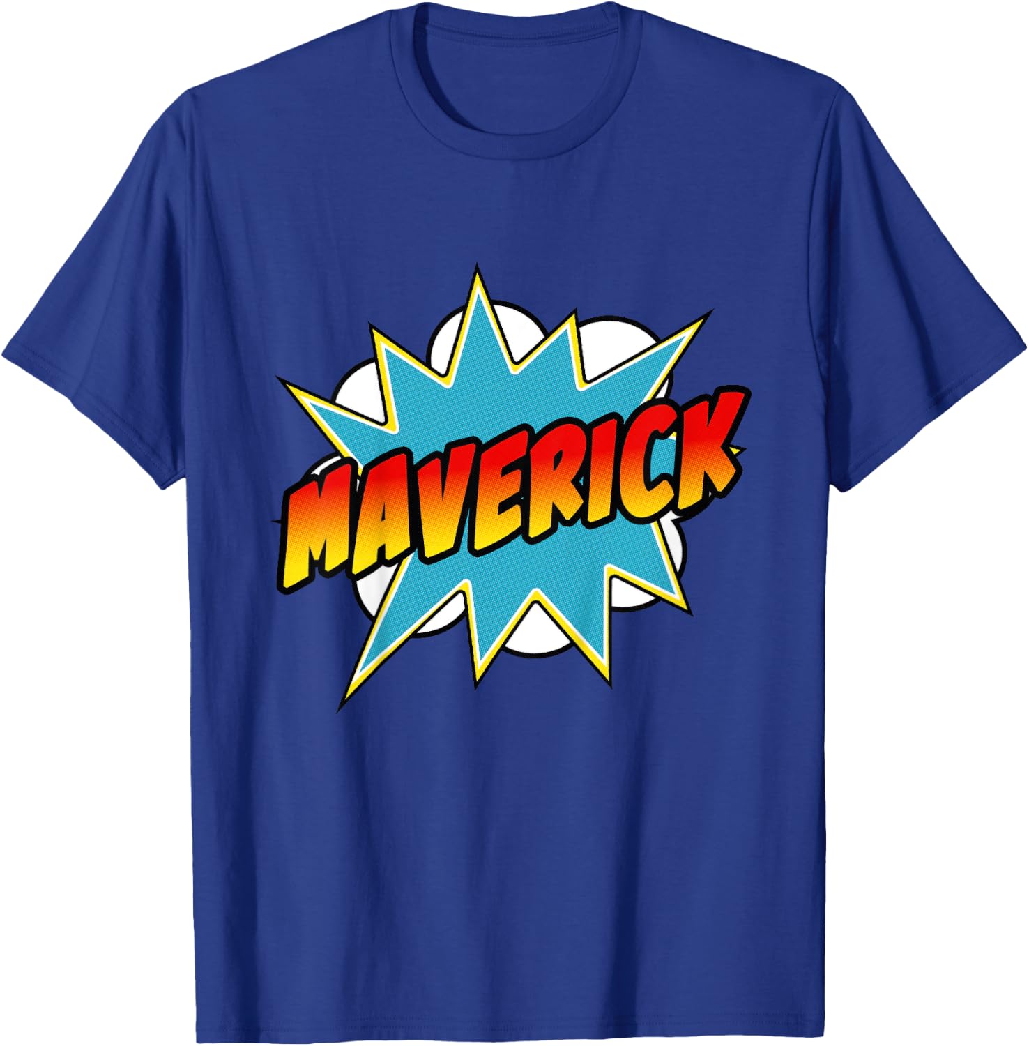 Kids Boys Maverick Comic Book Superhero Name T-Shirt - T-Shirt | Royal