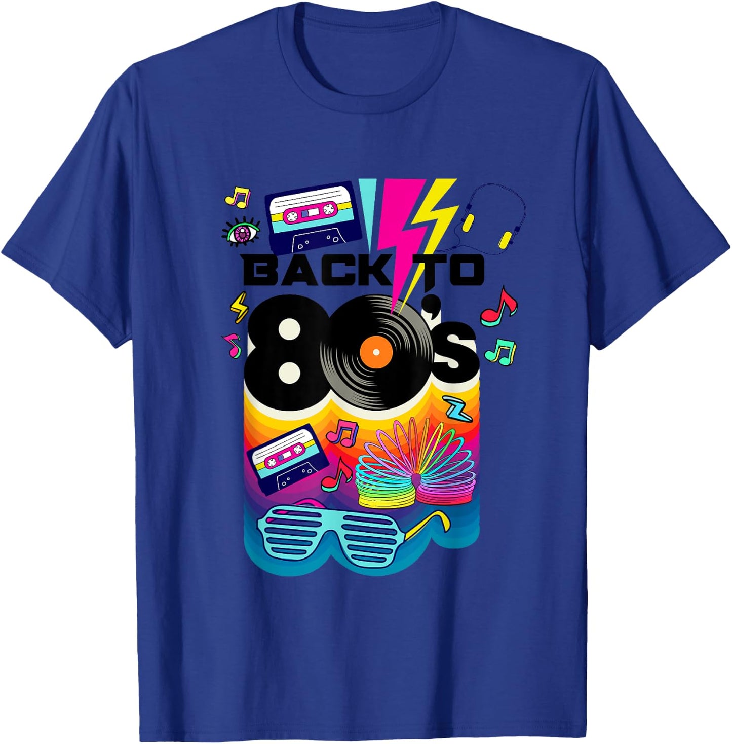 Vintage Retro Back To 80's I Love 80's Graphic Design T-Shirt - T-Shirt | Royal
