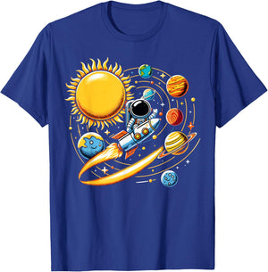 Solar System Planets Science Space Astronaut T-Shirt - T-Shirt | Royal