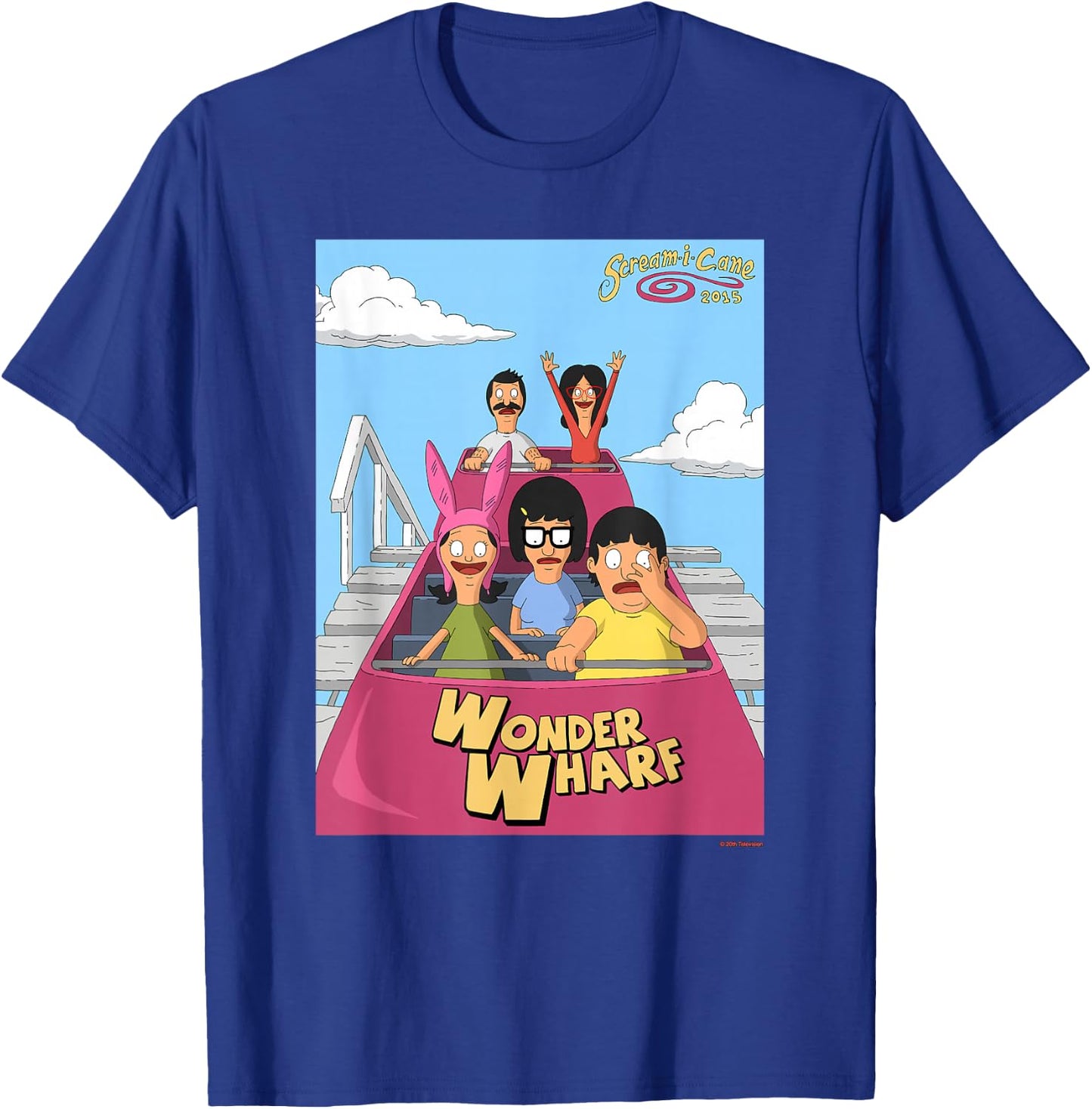 The Bob's Burgers Movie Wonder Wharf Roller Coaster T-Shirt - T-Shirt | Royal