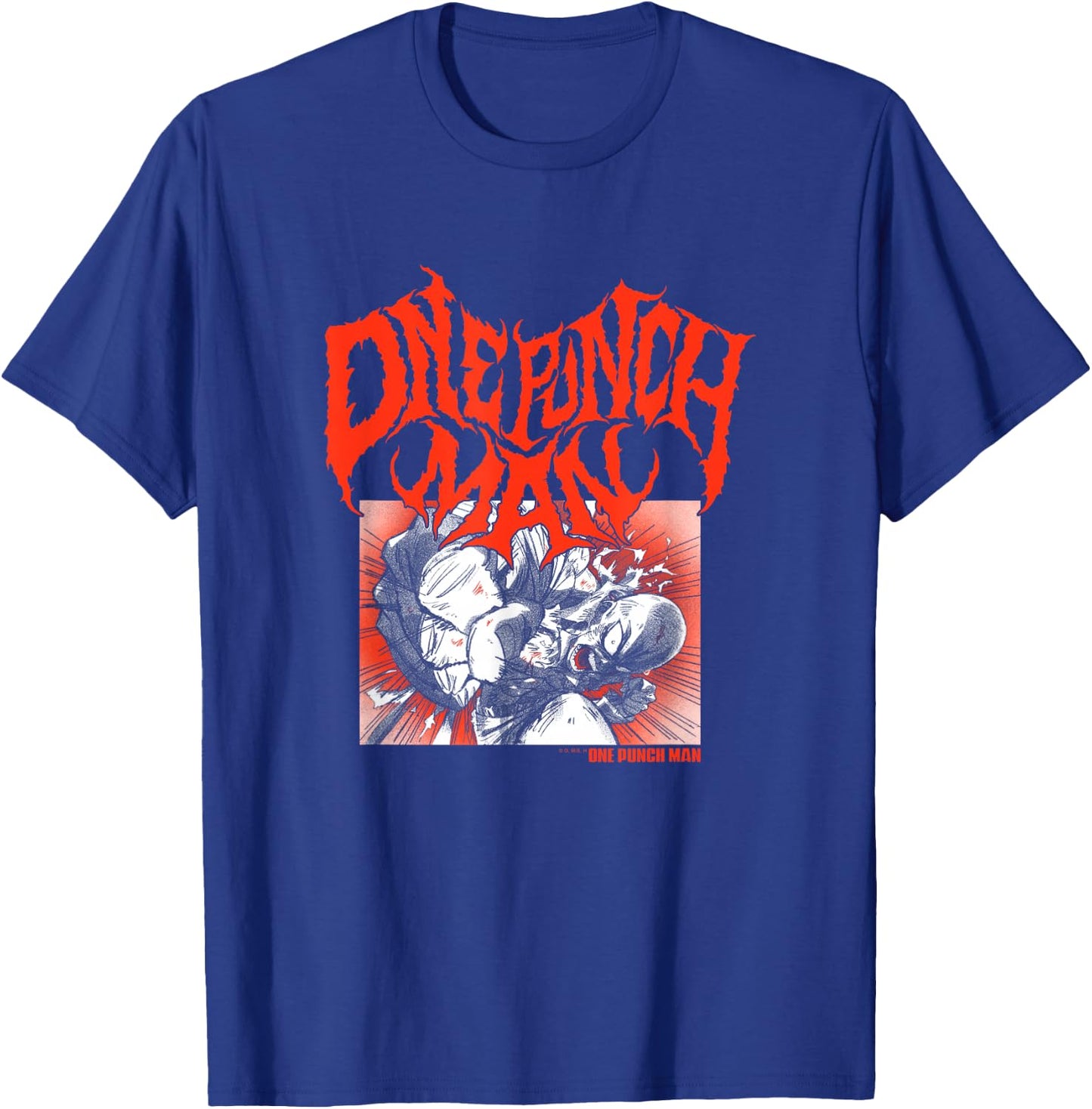 One Punch Man Metal Inspired Logo Small T-Shirt - T-Shirt | Royal