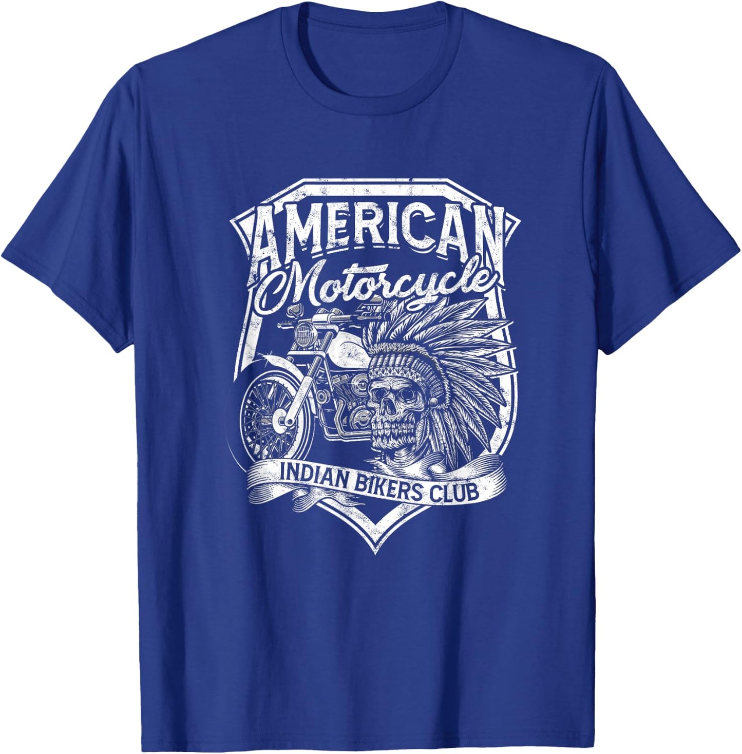 American Motorcycle Indian bikers club - American Indian T-Shirt - T-Shirt | Royal
