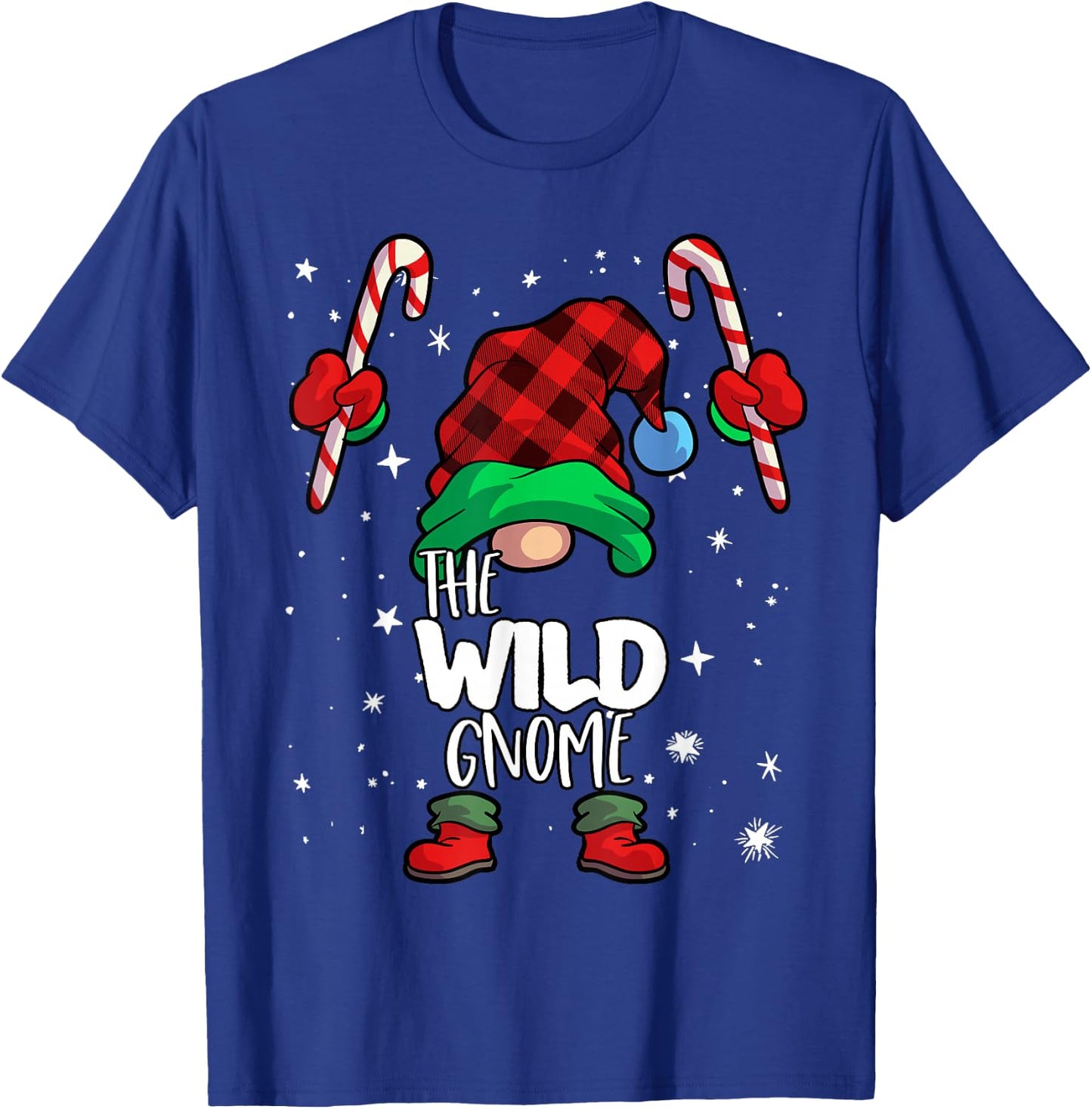 Wild Gnome Red Buffalo Plaid Matching Family Christmas T-Shirt - T-Shirt | Royal
