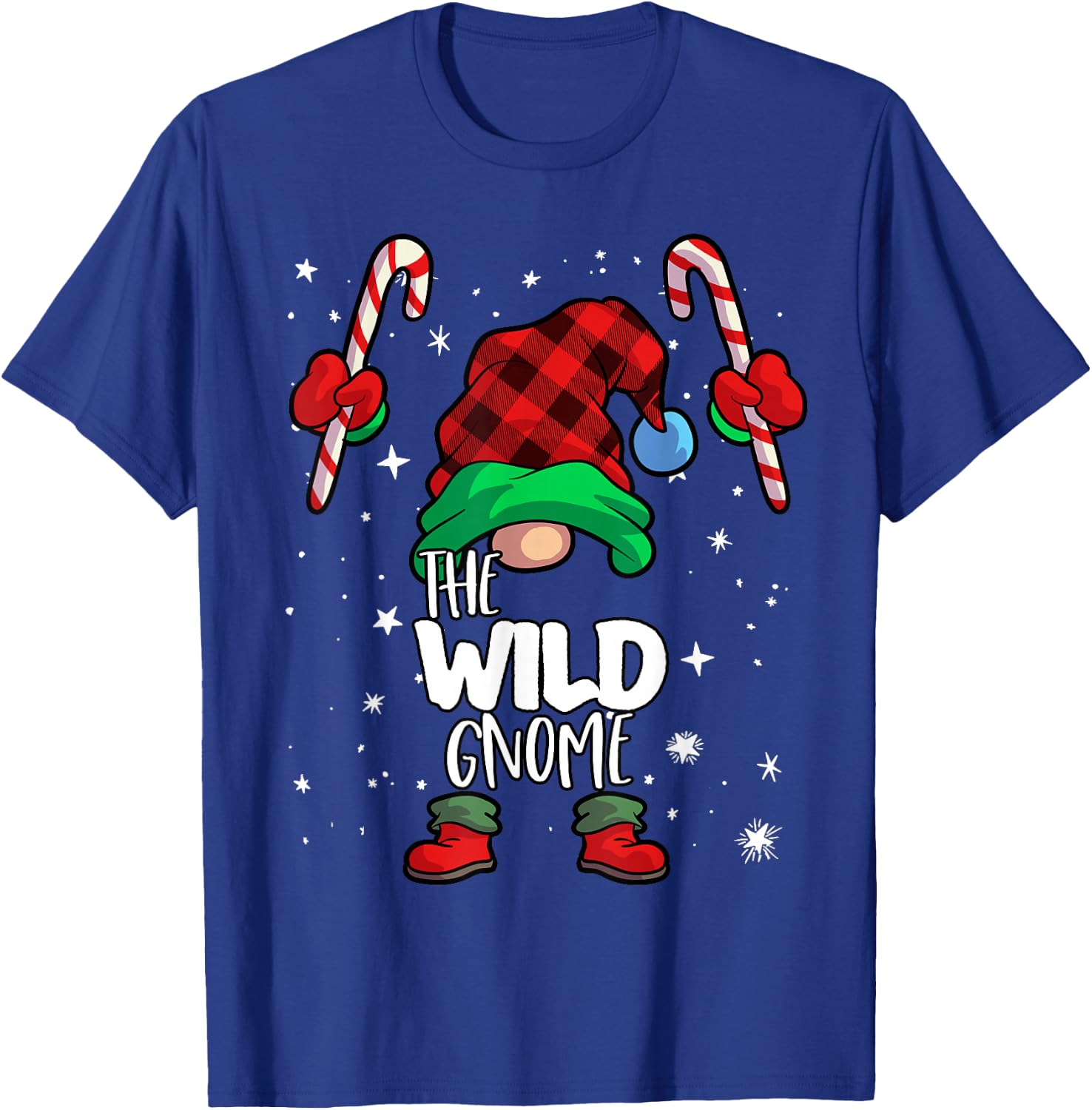 Wild Gnome Red Buffalo Plaid Matching Family Christmas T-Shirt - T-Shirt | Royal