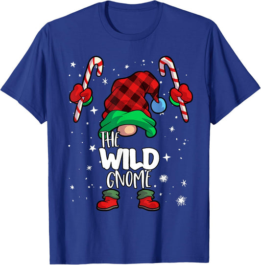 Wild Gnome Red Buffalo Plaid Matching Family Christmas T-Shirt - T-Shirt | Royal