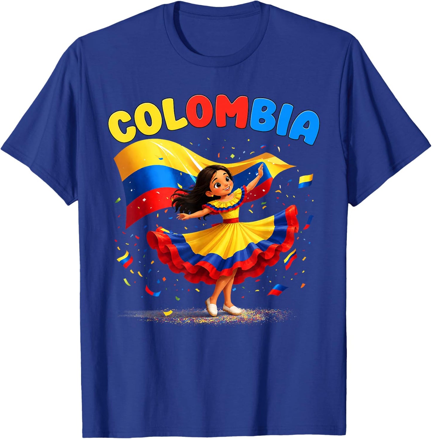 Colombian Girl Culture Pride for Girls Kids T-Shirt - T-Shirt | Royal