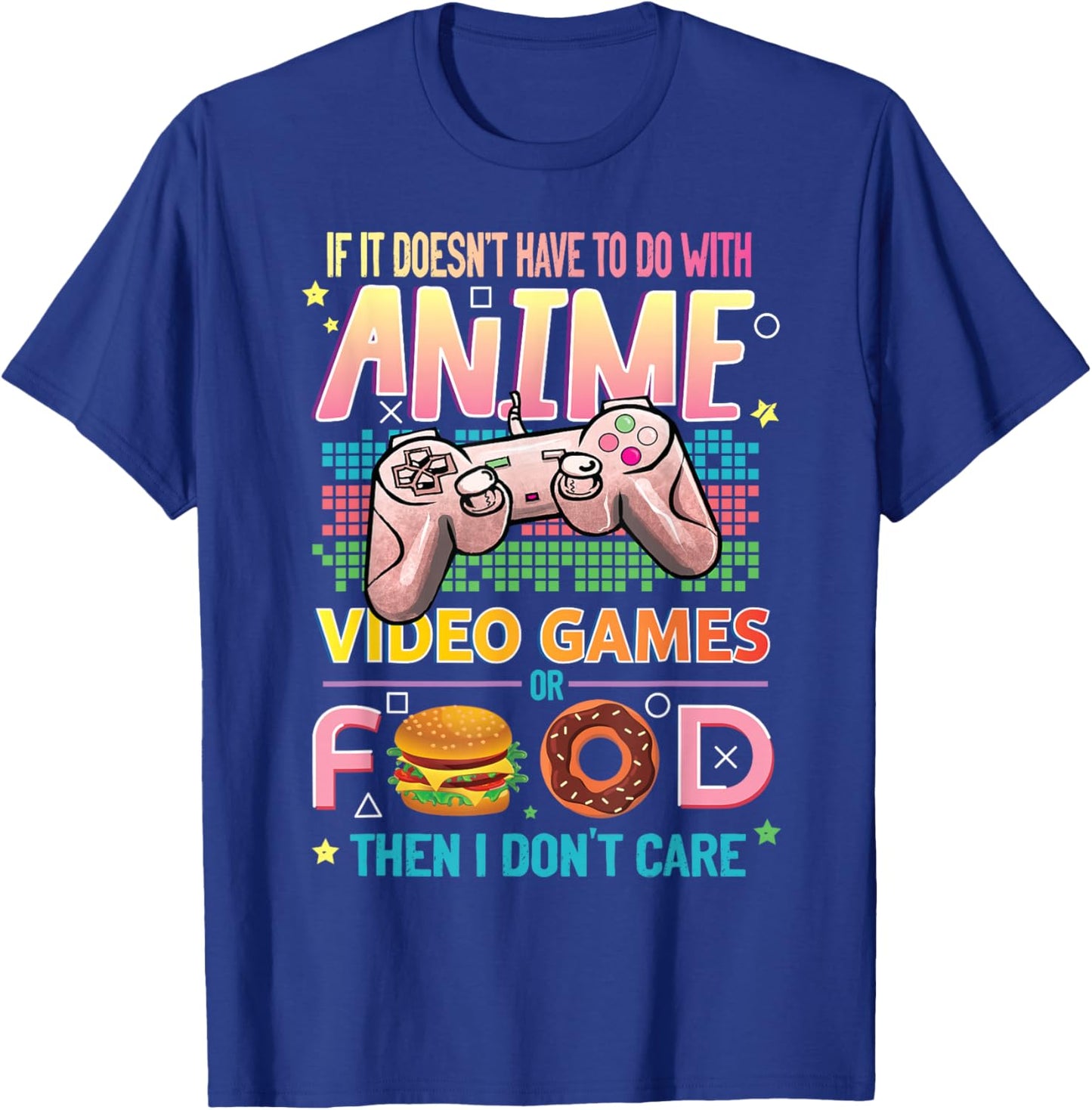 Anime Video Games Food - Anime Lovers Gifts Idea Girls Boys Small T-Shirt - T-Shirt | Royal