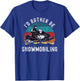 Snowmobile Racer Riding I'd Rather Be Snowmobiling T-Shirt - T-Shirt | Royal
