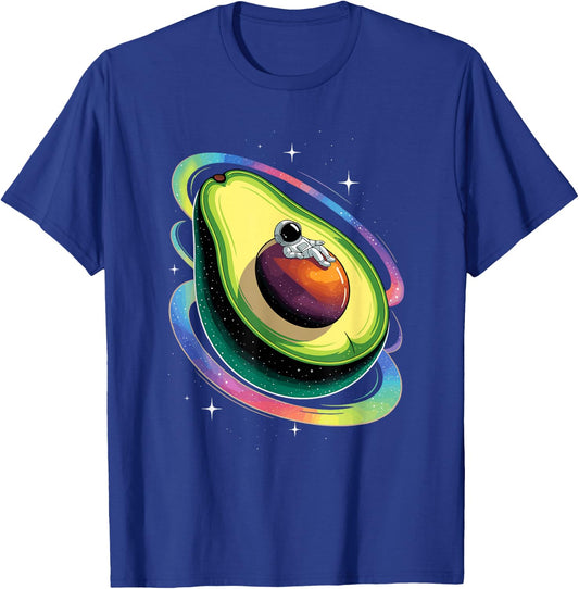 Astronaut Space Avocado Planet Stars Galaxy Avocados T-Shirt - T-Shirt | Royal