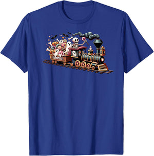 Cute Halloween Haunted Train For Kids and Halloween Lovers T-Shirt - T-Shirt | Royal