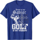 Jesus Is My Savior Golf Is My Therapy Jesus T-Shirt - T-Shirt | Royal