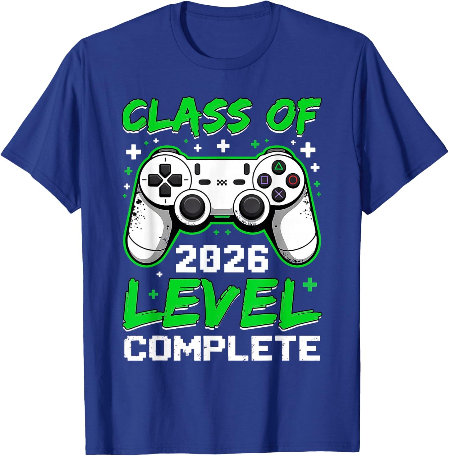 Class of 2026 Level Complete Funny Gamer Senior Graduation T-Shirt - T-Shirt | Royal