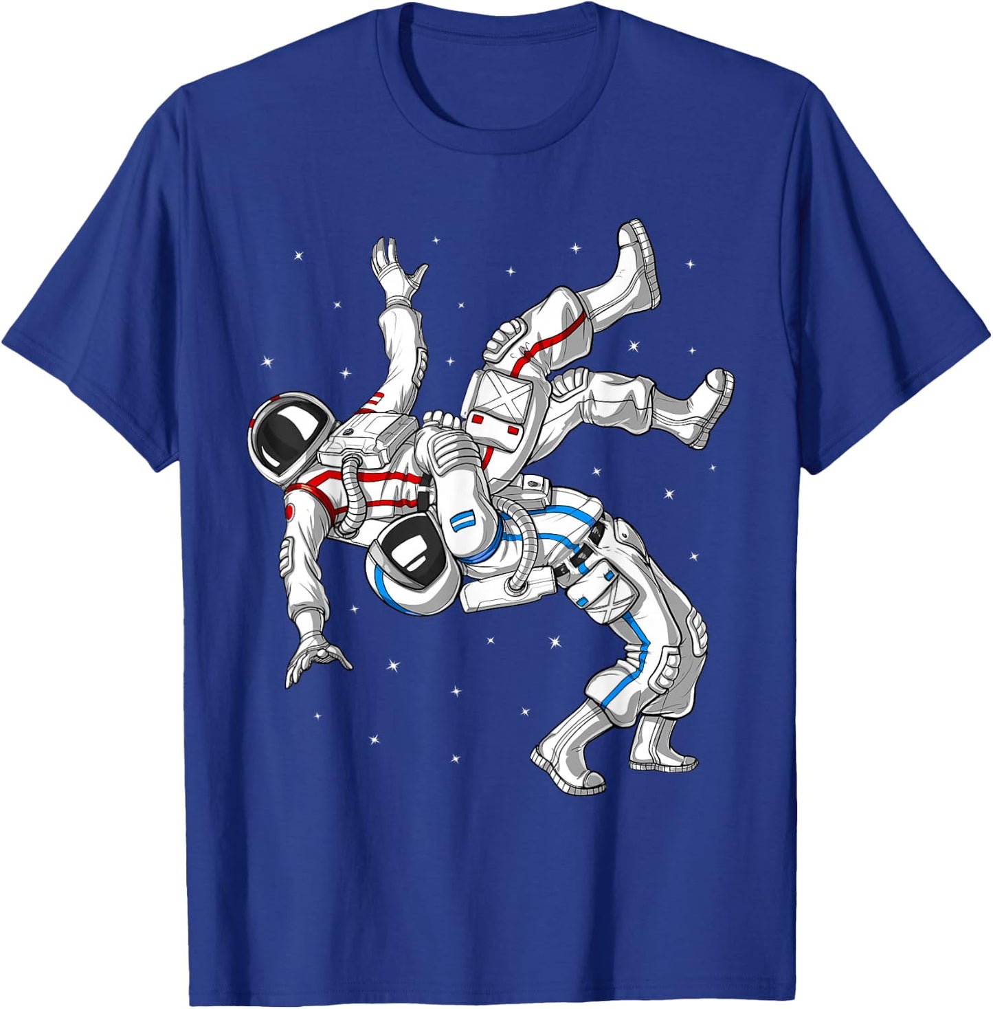 Astronauts Wrestling Jiu-Jitsu Judo Martial Arts Wrestlers T-Shirt - T-Shirt | Royal