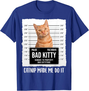 Funny Ginger Cat Lover - Catnip made me do it T-Shirt - T-Shirt | Royal