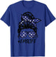 Funny EMS-Life Messy Bun Hair Glasses T-Shirt - T-Shirt | Royal