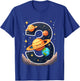 Space Planets Galaxies 3rd Birthday, 3 Years Old Child Bday T-Shirt - T-Shirt | Royal