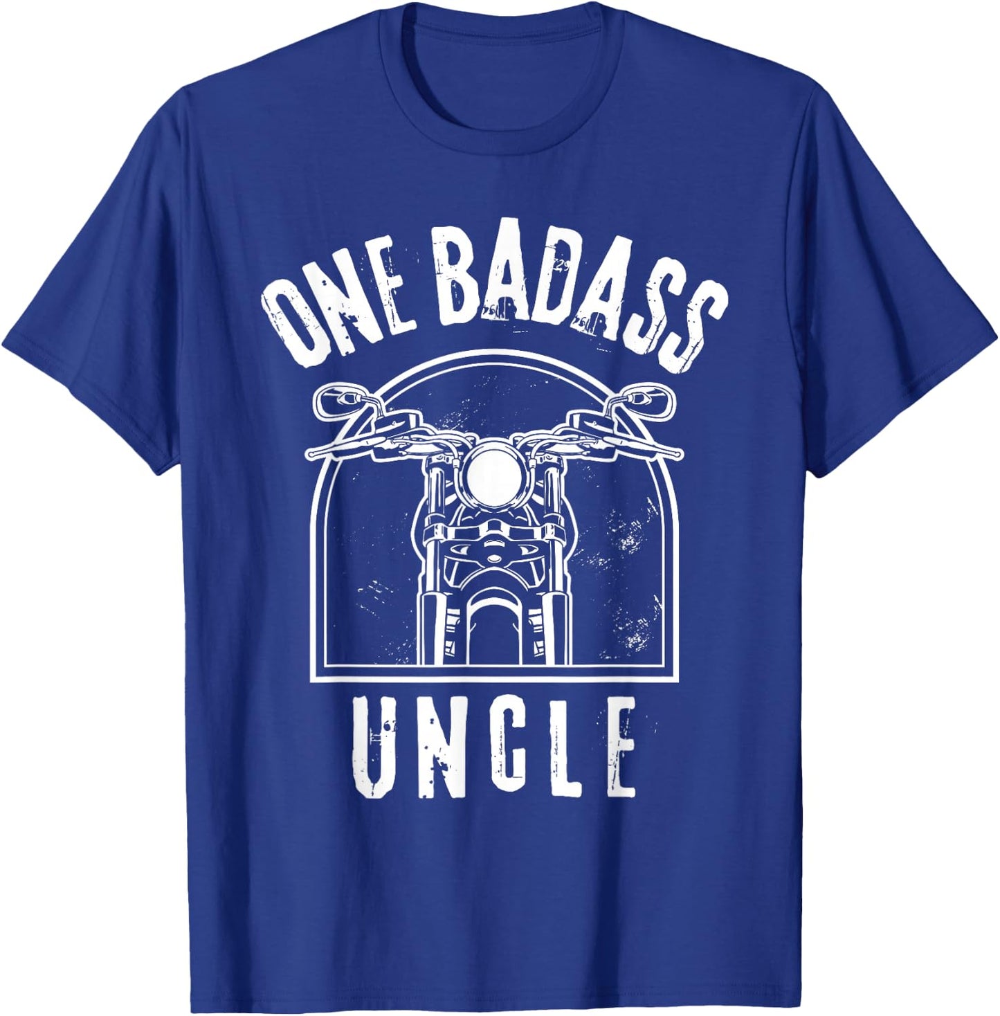 One Badass Uncle Motorcycle Biker Rider Fathers Days T-Shirt - T-Shirt | Royal