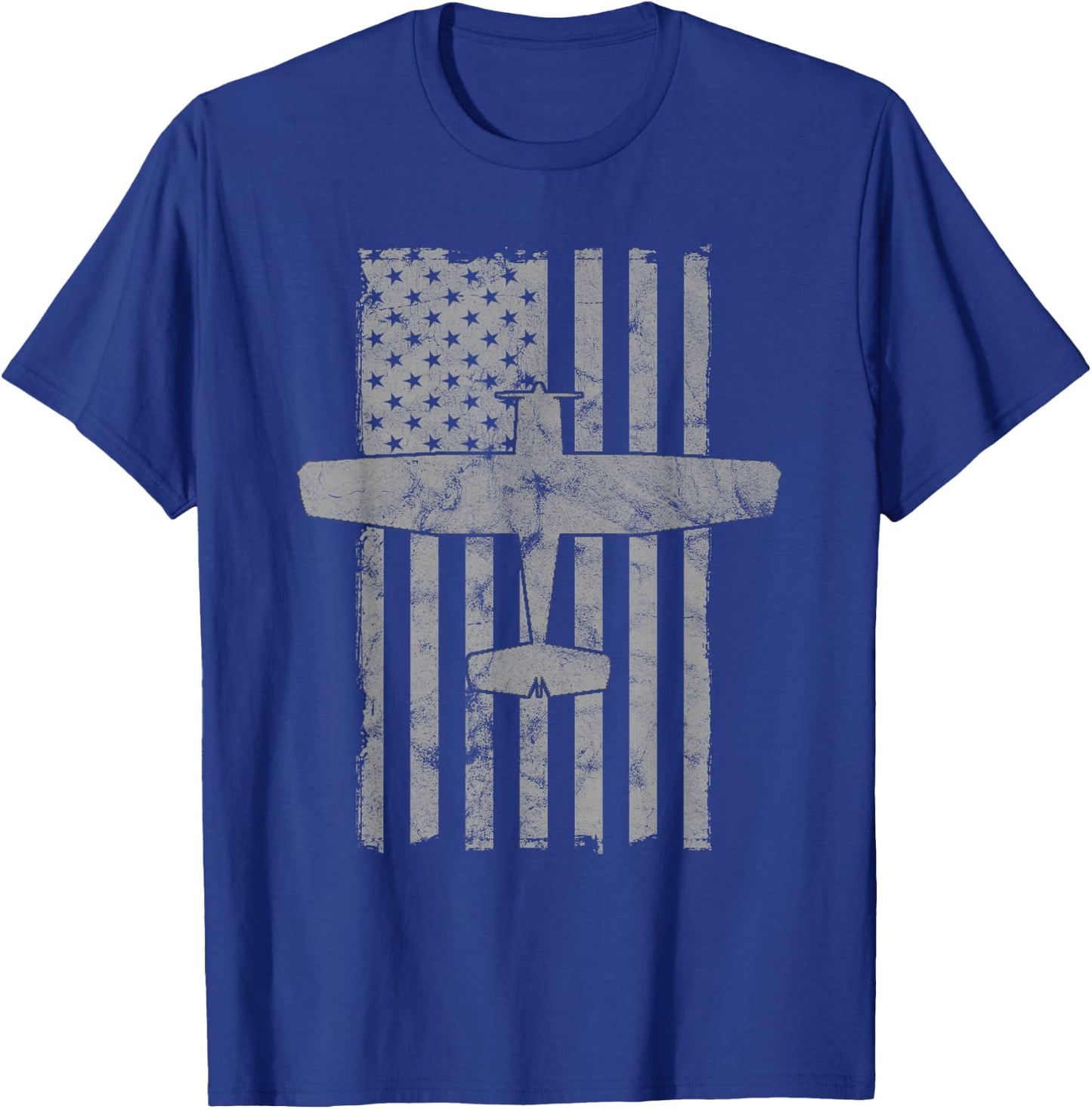 C-150 Airplane Vintage Flag Private Pilot T-Shirt - T-Shirt | Royal