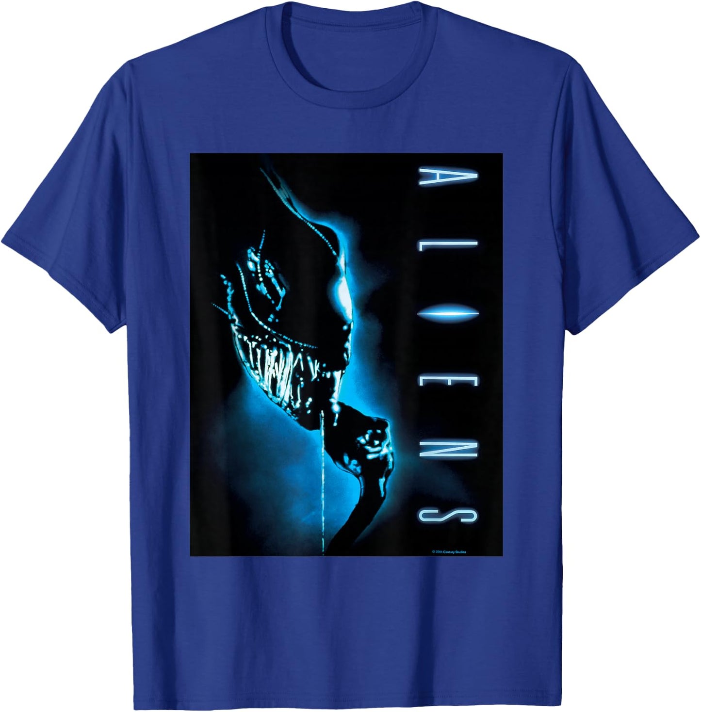 Aliens Xenomorph Retro Movie Poster T-Shirt - T-Shirt | Royal