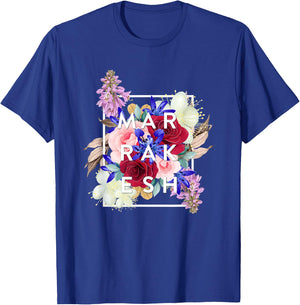 Flowers of Marrakesh Word Art - Morocco Souvenir T-Shirt - T-Shirt | Royal