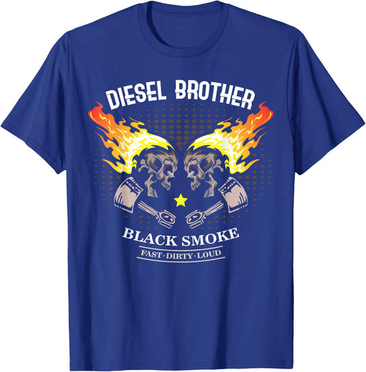 Diesel Brother Quick Loud Dirty Anti Fine Dust Power T-Shirt - T-Shirt | Royal