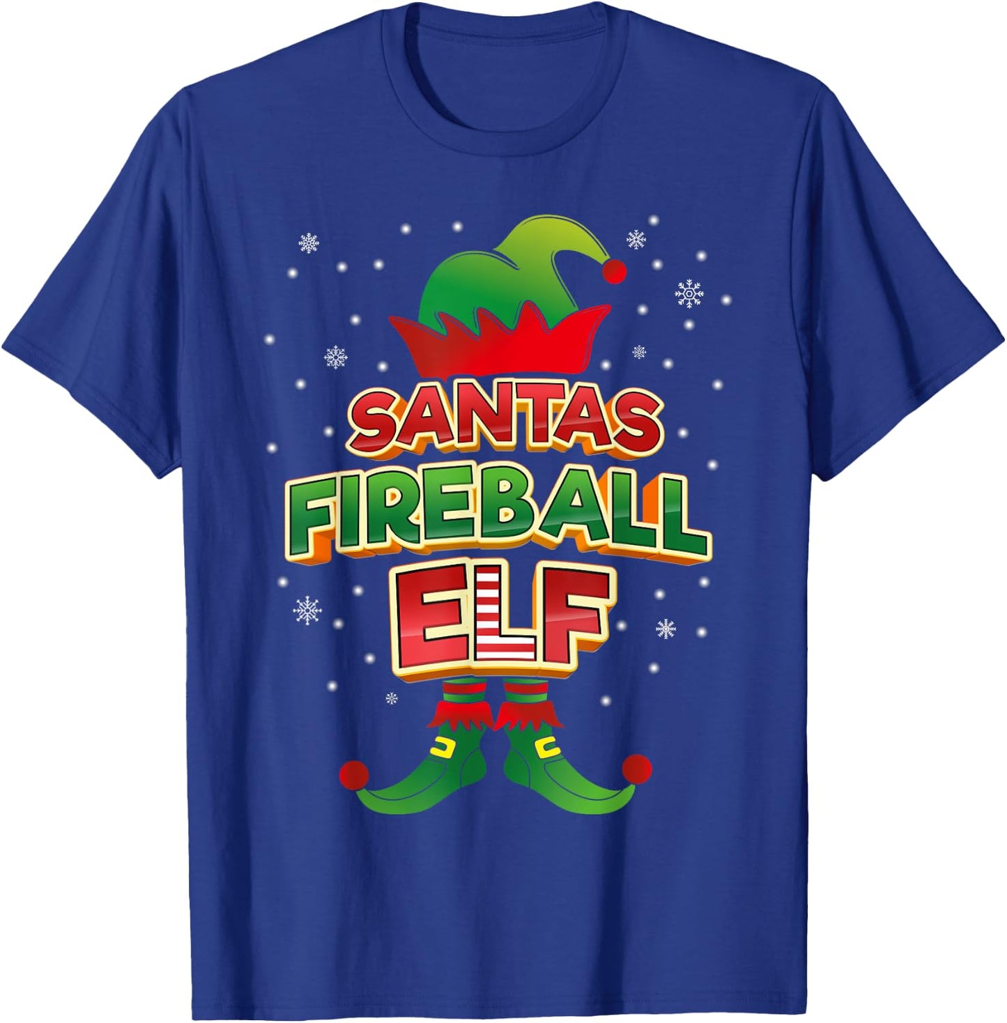 Fireball Elf Christmas Matching Costumes X-Mas T-Shirt - T-Shirt | Royal