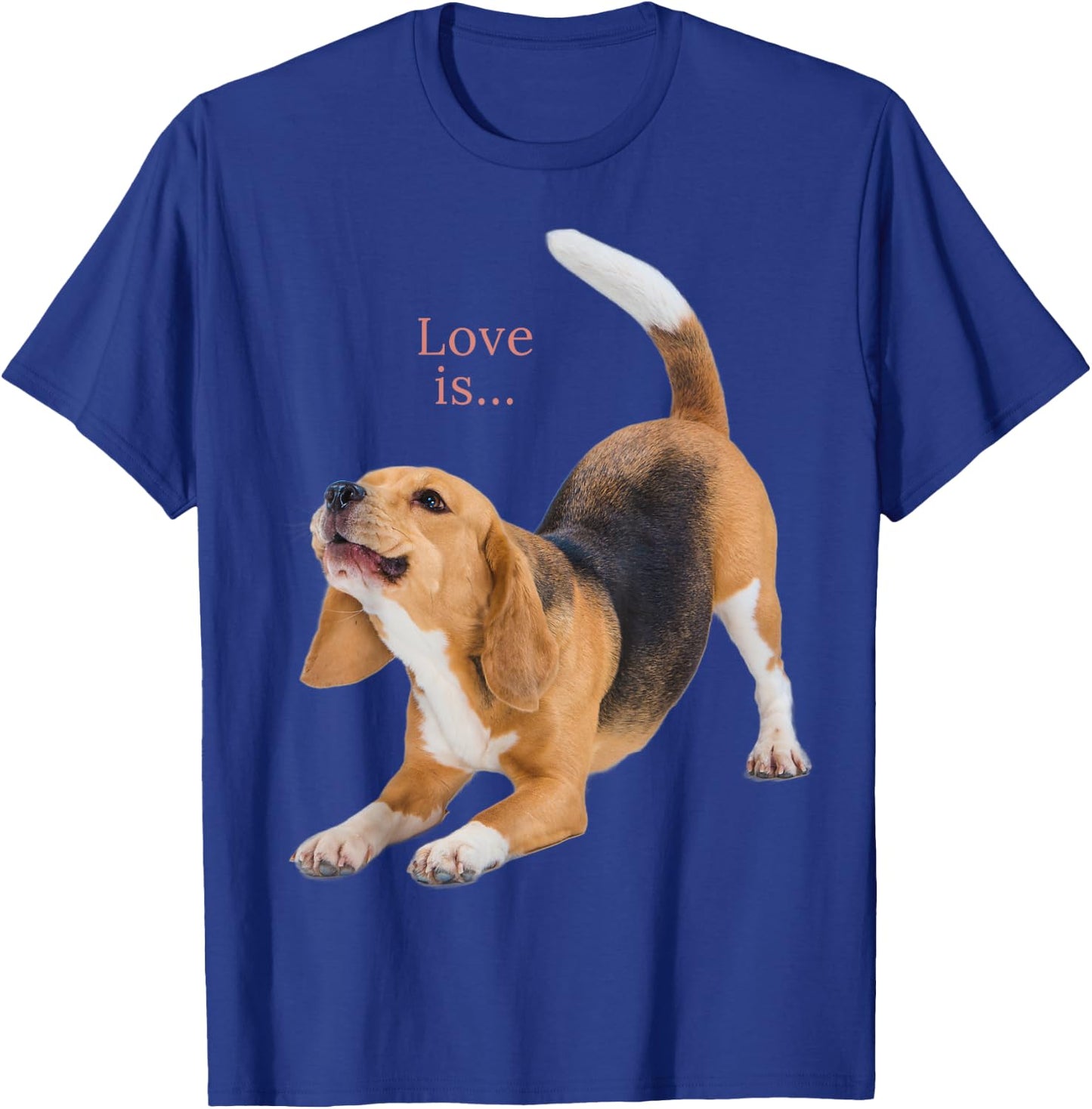 Beagle Shirt Beagles Love Is Dog Mom Dad Puppy Pet Cute Men Women Kids T-Shirt - T-Shirt | Royal