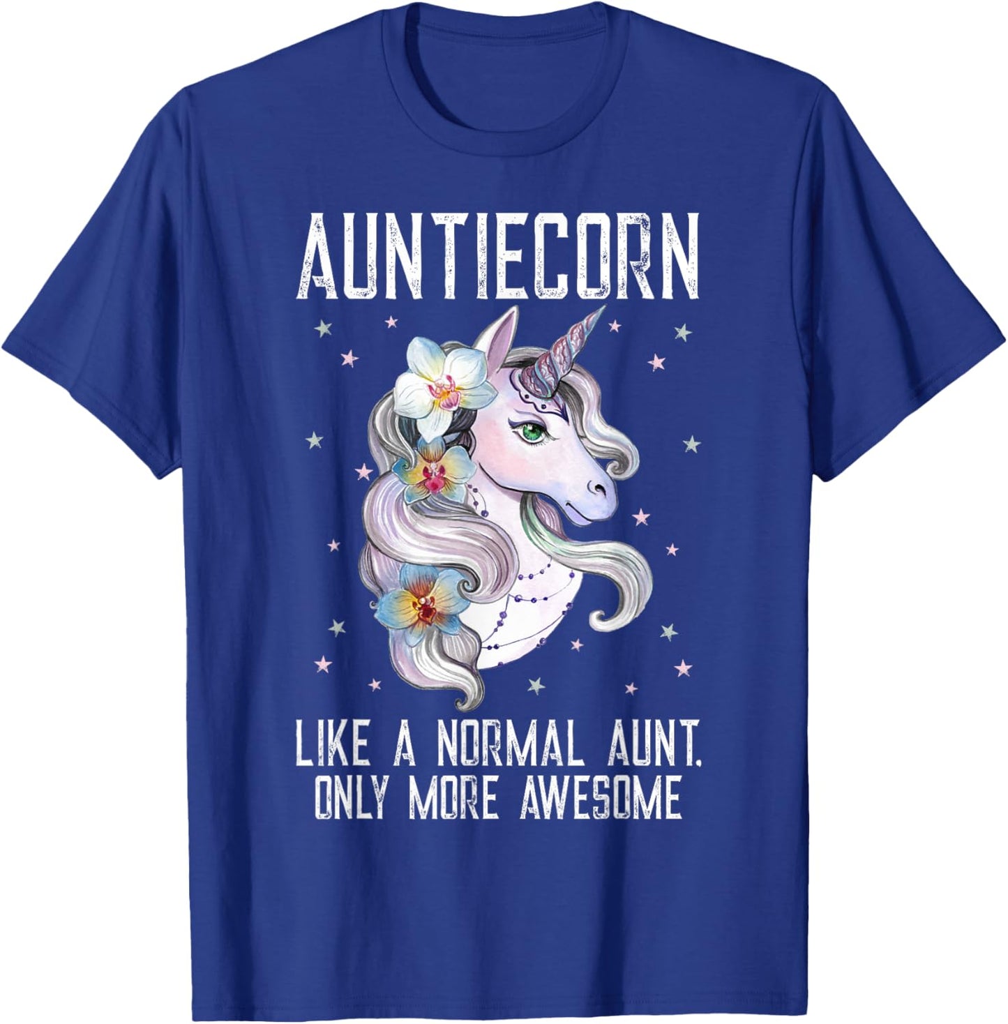 Auntiecorn Cute Unicorn Lover Mother Day Aunt T-Shirt - T-Shirt | Royal