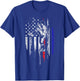 Baseball American Flag Pitcher USA Pitching 4th of July Gift T-Shirt - T-Shirt | Royal