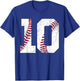 10th Birthday Gift Baseball Boys Kids Ten Number 10 2016 T-Shirt - T-Shirt | Royal