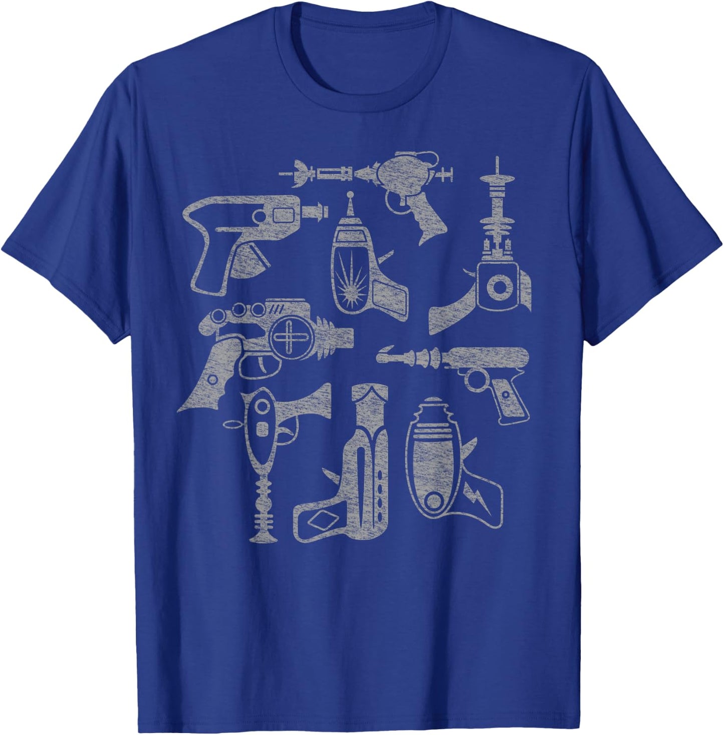 Vintage Space Ray-Gun Collection - Retro T-Shirt - T-Shirt | Royal