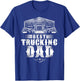 Trucker Truck Driver Dad Father Vintage Best Trucking Dad T-Shirt - T-Shirt | Royal