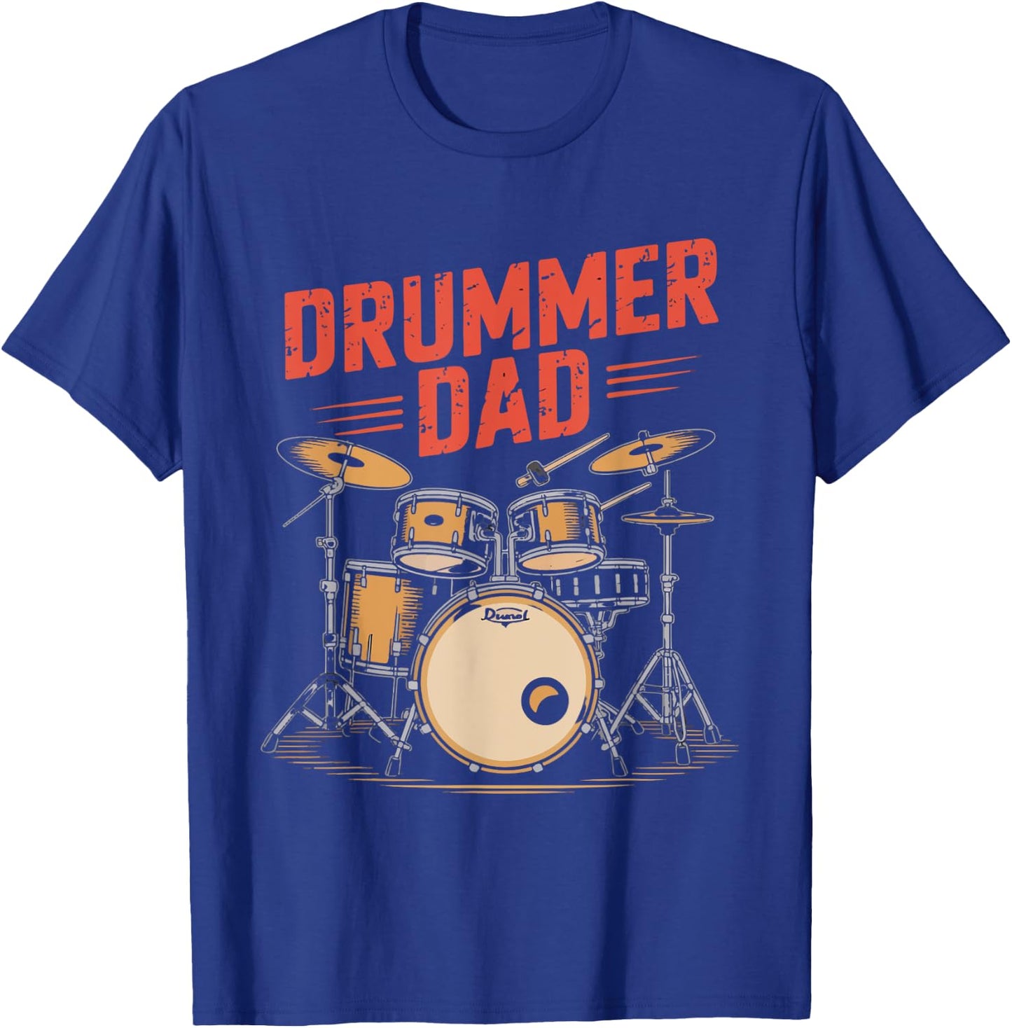 Drummer Dad Gift Drums Funny Daddy T-Shirt - T-Shirt | Royal