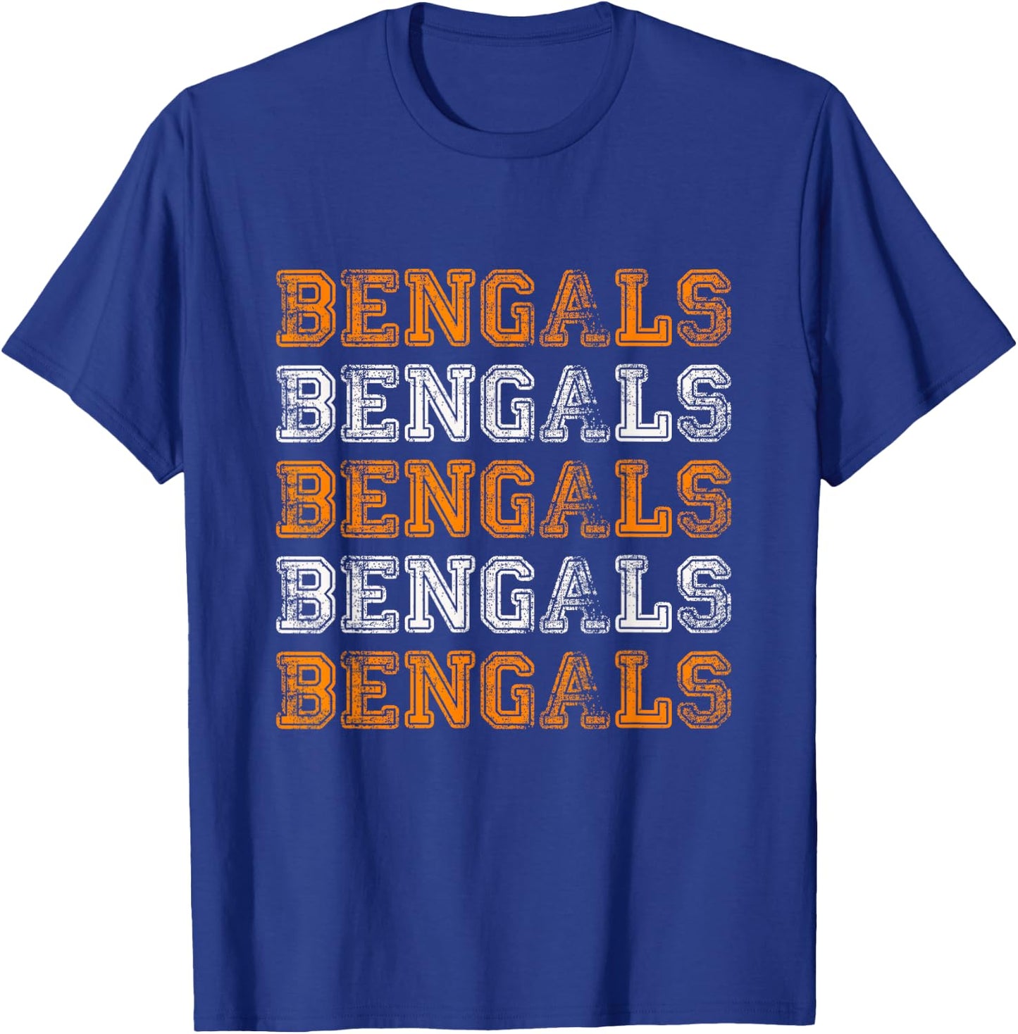 Vintage, Retro, Novelty, Bengals T-Shirt - T-Shirt | Royal