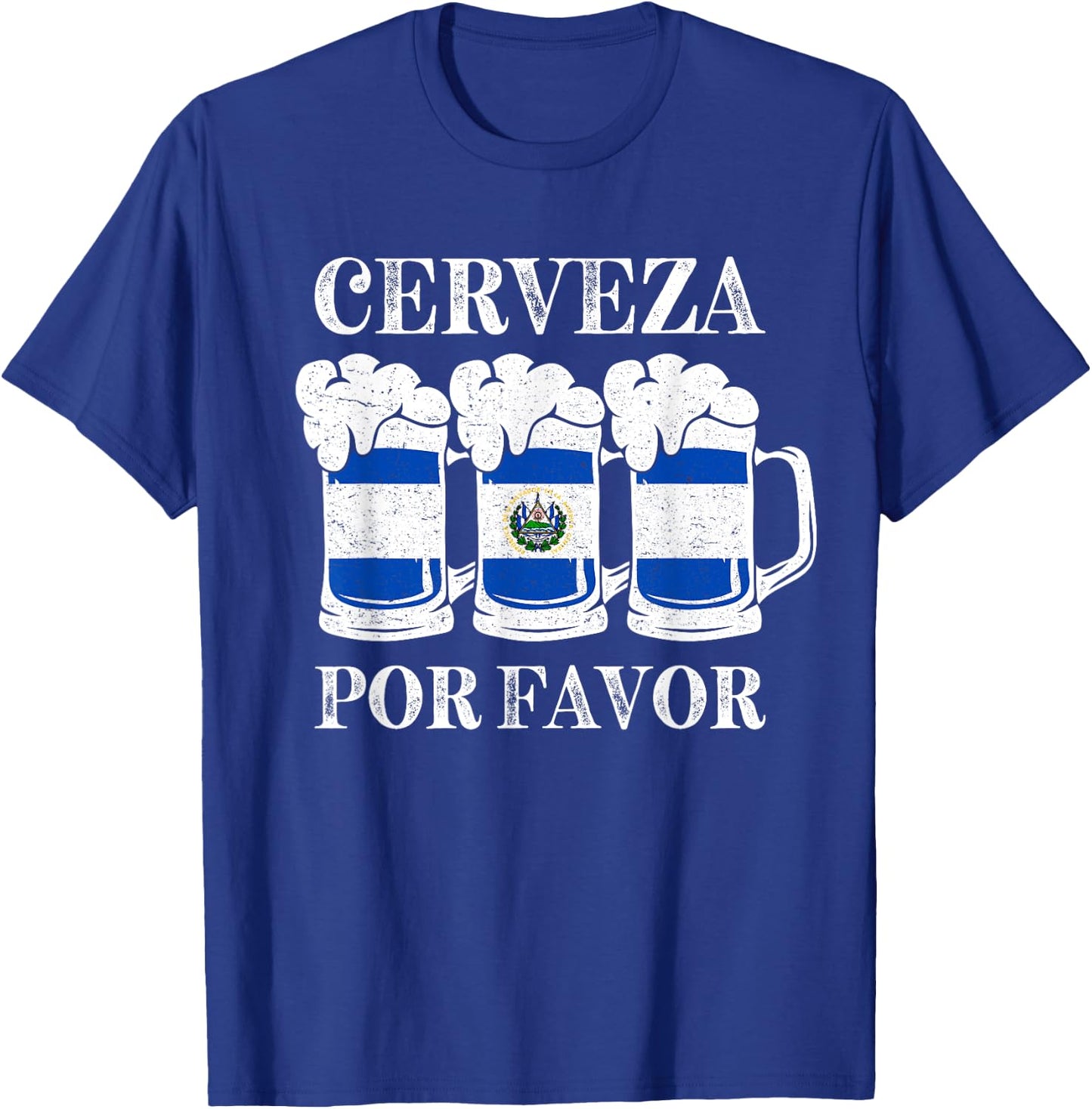 Cerveza Por Favor Salvadoran Beer Pupusas Tamales Party T-Shirt - T-Shirt | Royal