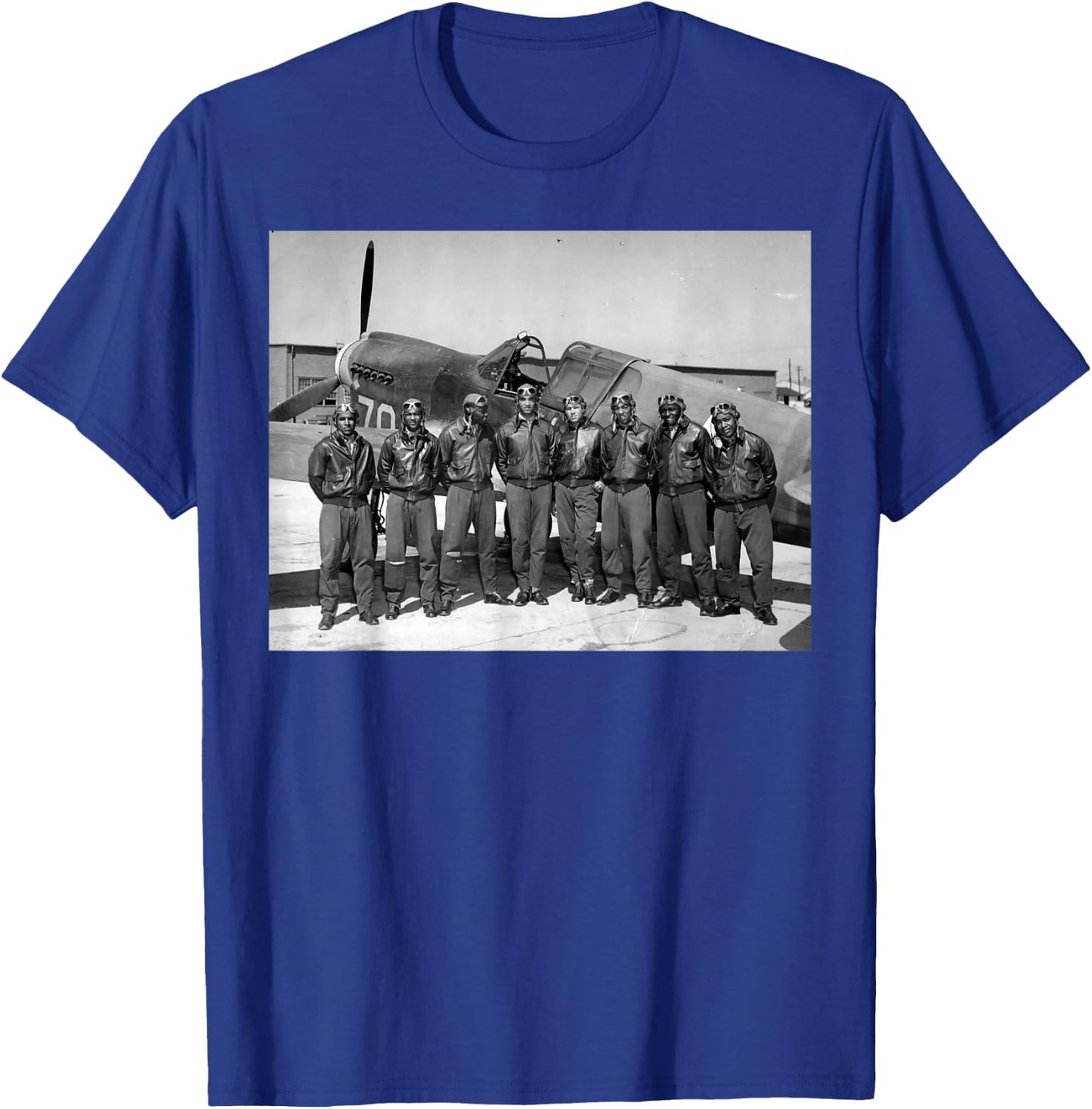 Retro Black Airmen Black History World War 2 Tuskegee Pilots T-Shirt - T-Shirt | Royal