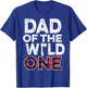Dad Of The Wild One Lumberjack First Birthday Baby Shower T-Shirt - T-Shirt | Royal
