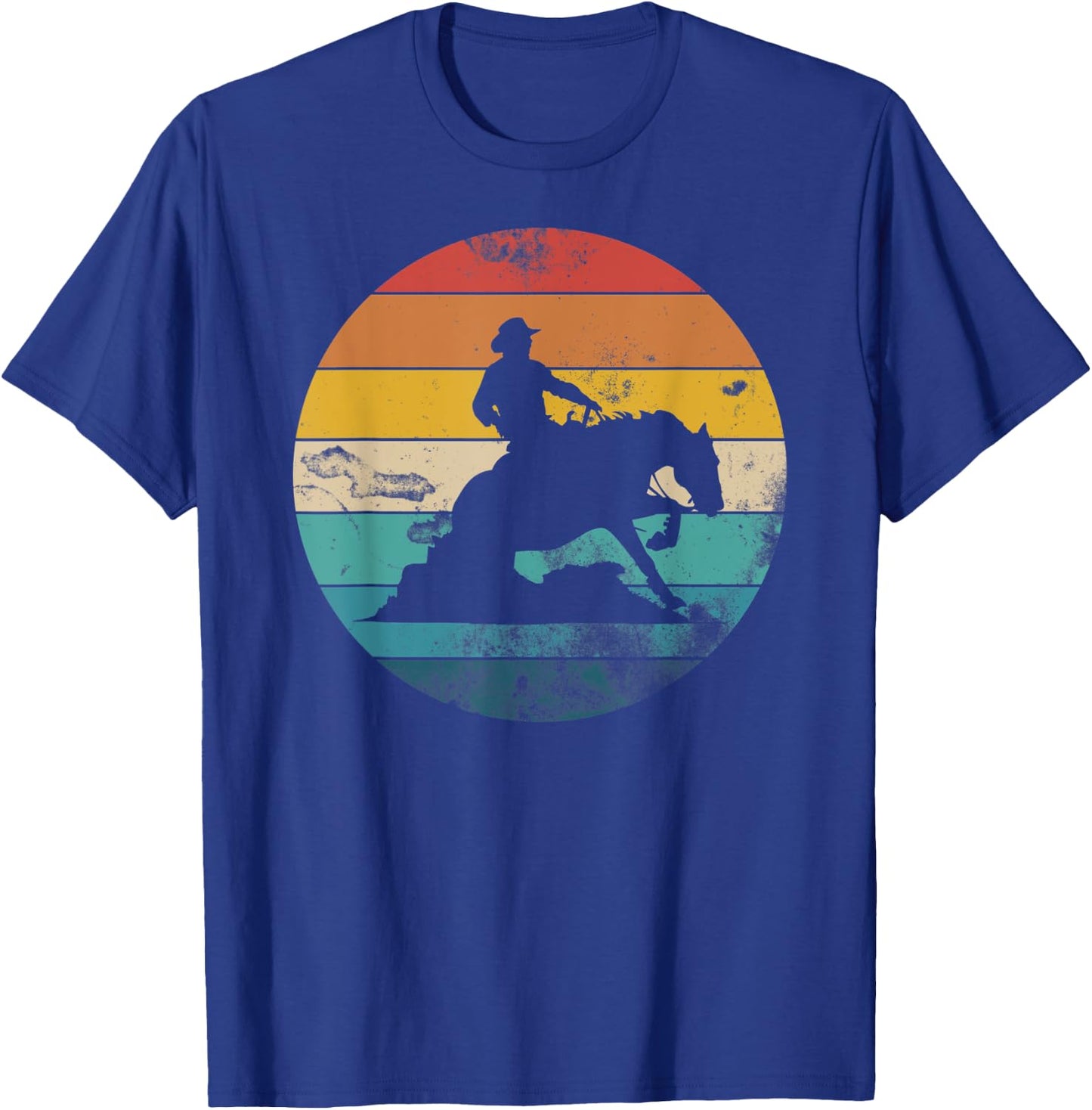 Western Rider Reining Quarter Horse Sliding Stop T-Shirt - T-Shirt | Royal