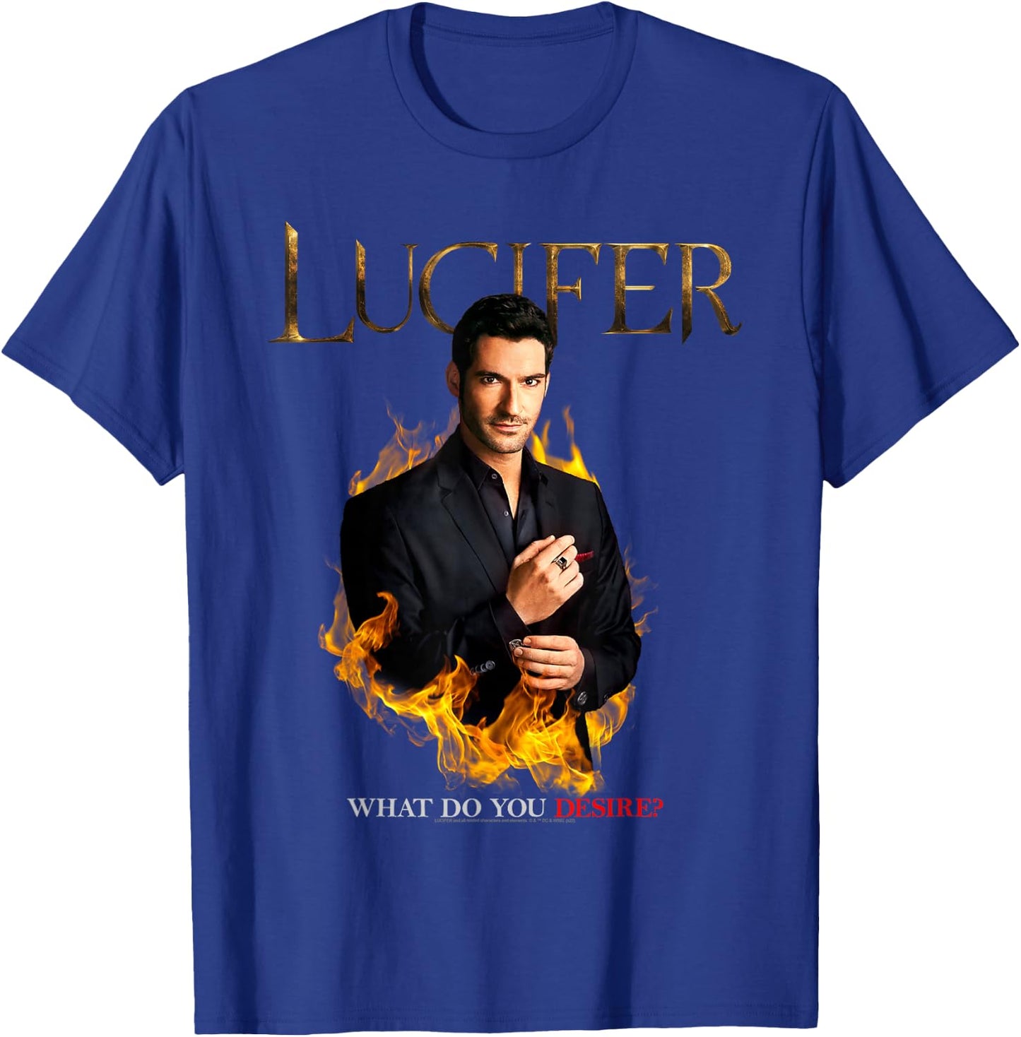 Lucifer What Do You Desire? Small T-Shirt - T-Shirt | Royal