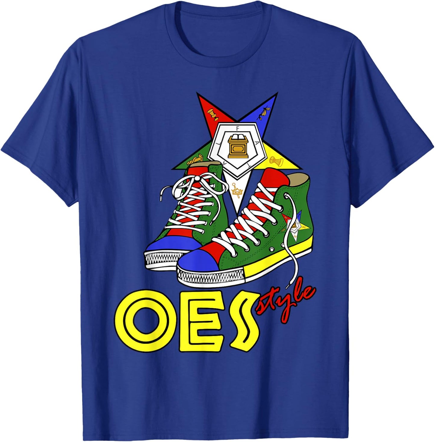 OES High top Sneaker Style of The Eastern Star Parents' Day T-Shirt - T-Shirt | Royal