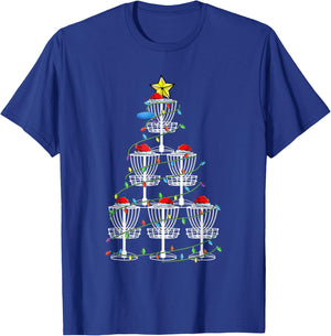 Xmas Stupid Tree Disc Golf Funny Frisbee Golf Player Basket T-Shirt - T-Shirt | Royal
