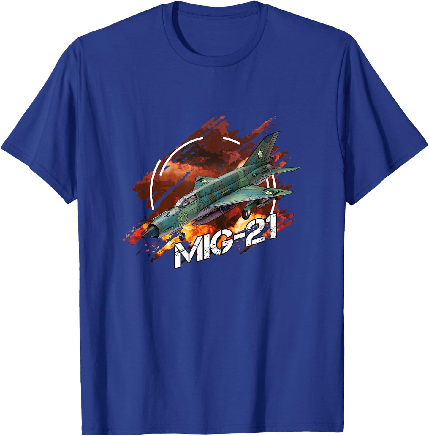 Russian Fighter Shirt Gift Mig 21 T-Shirt - T-Shirt | Royal