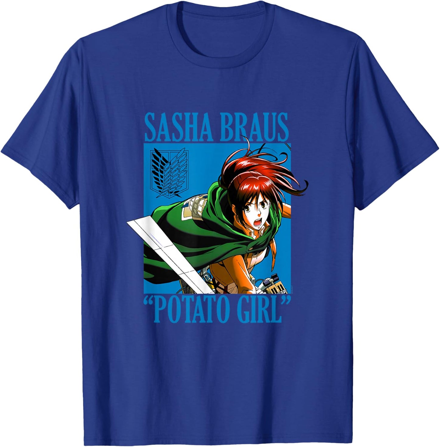 Attack on Titan Sasha Braus Potato Girl AOT Anime T-Shirt - T-Shirt | Royal