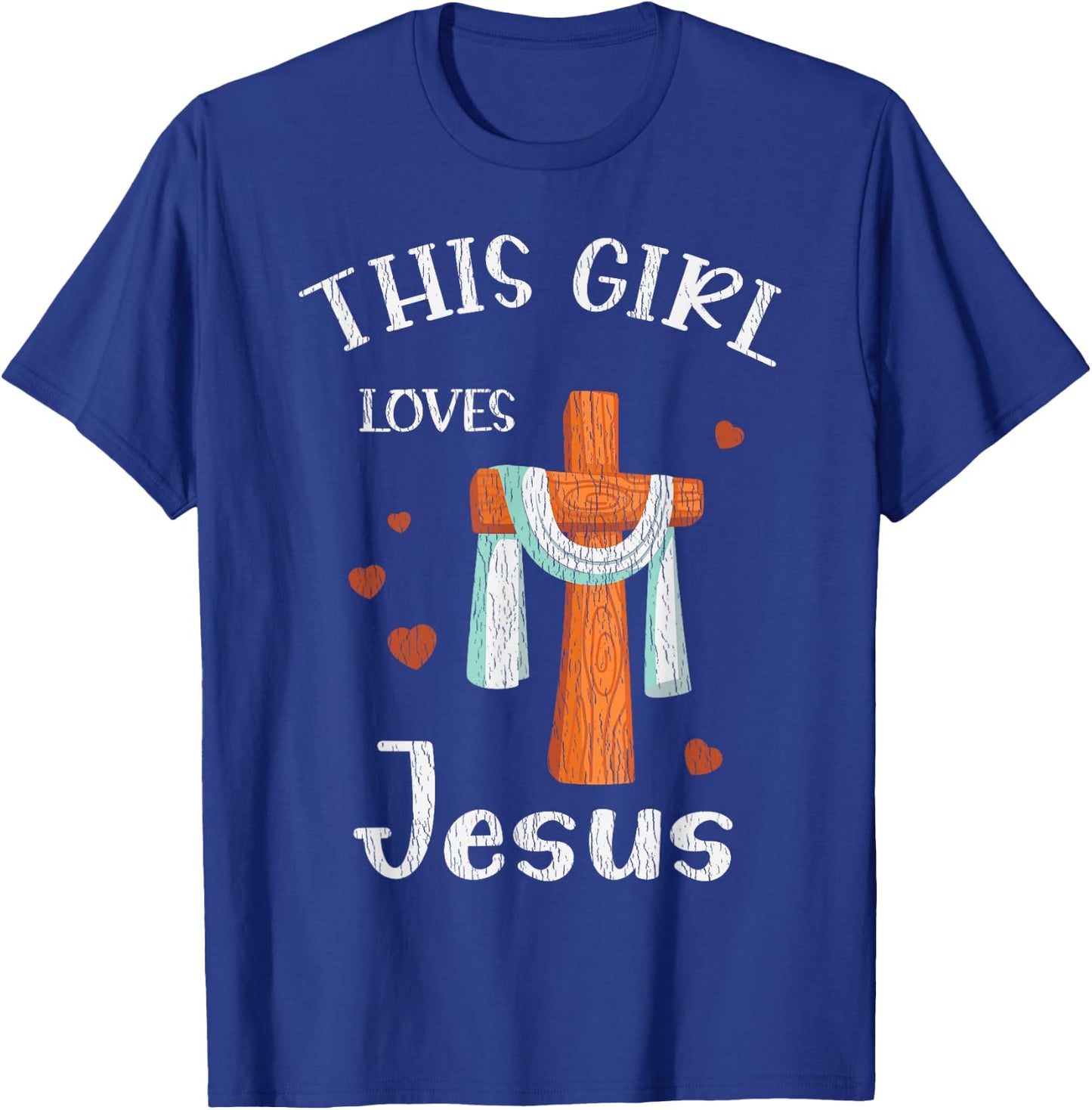 This Girl Love Jesus Teens Kids Women Christian Faith Pajama T-Shirt - T-Shirt | Royal