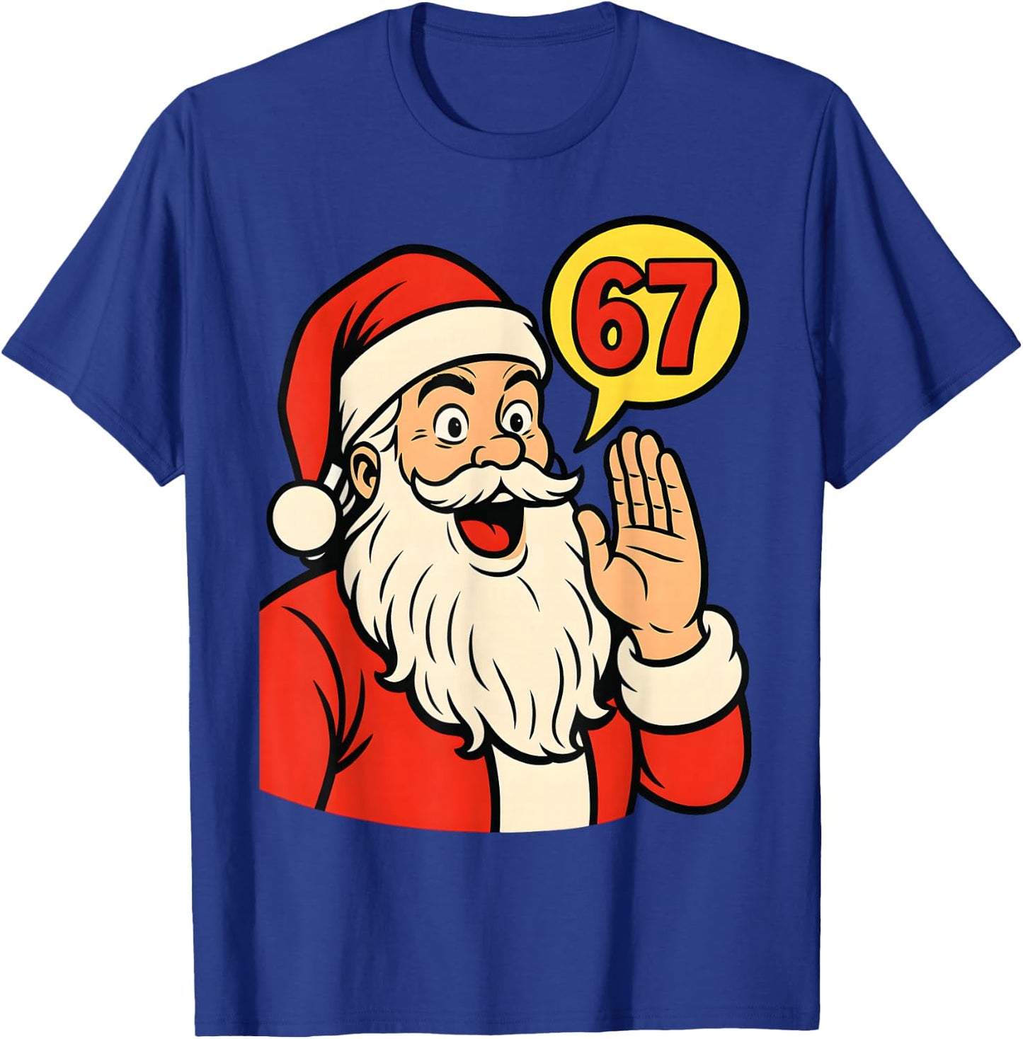 67 Christmas Retro Six Seven Meme Brainrot Santa Claus Boys T-Shirt - T-Shirt | Royal