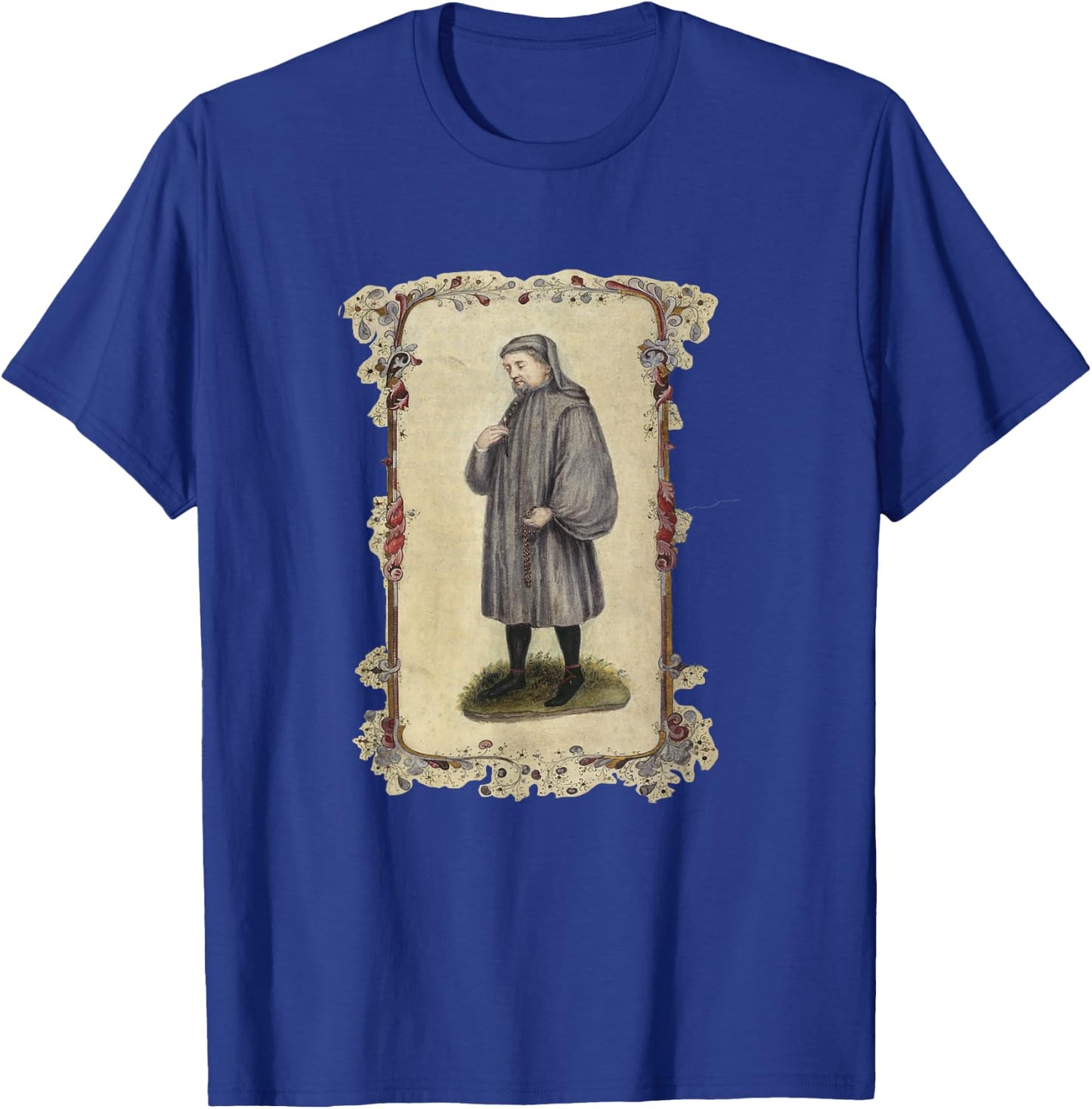 Geoffrey Chaucer Portrait (1478) T-Shirt - T-Shirt | Royal